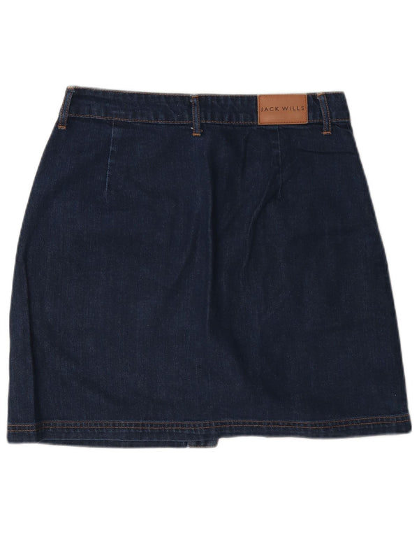 Jack Wills Damen Mini-Jeansrock UK 10 Small W27 Blaue Baumwolle