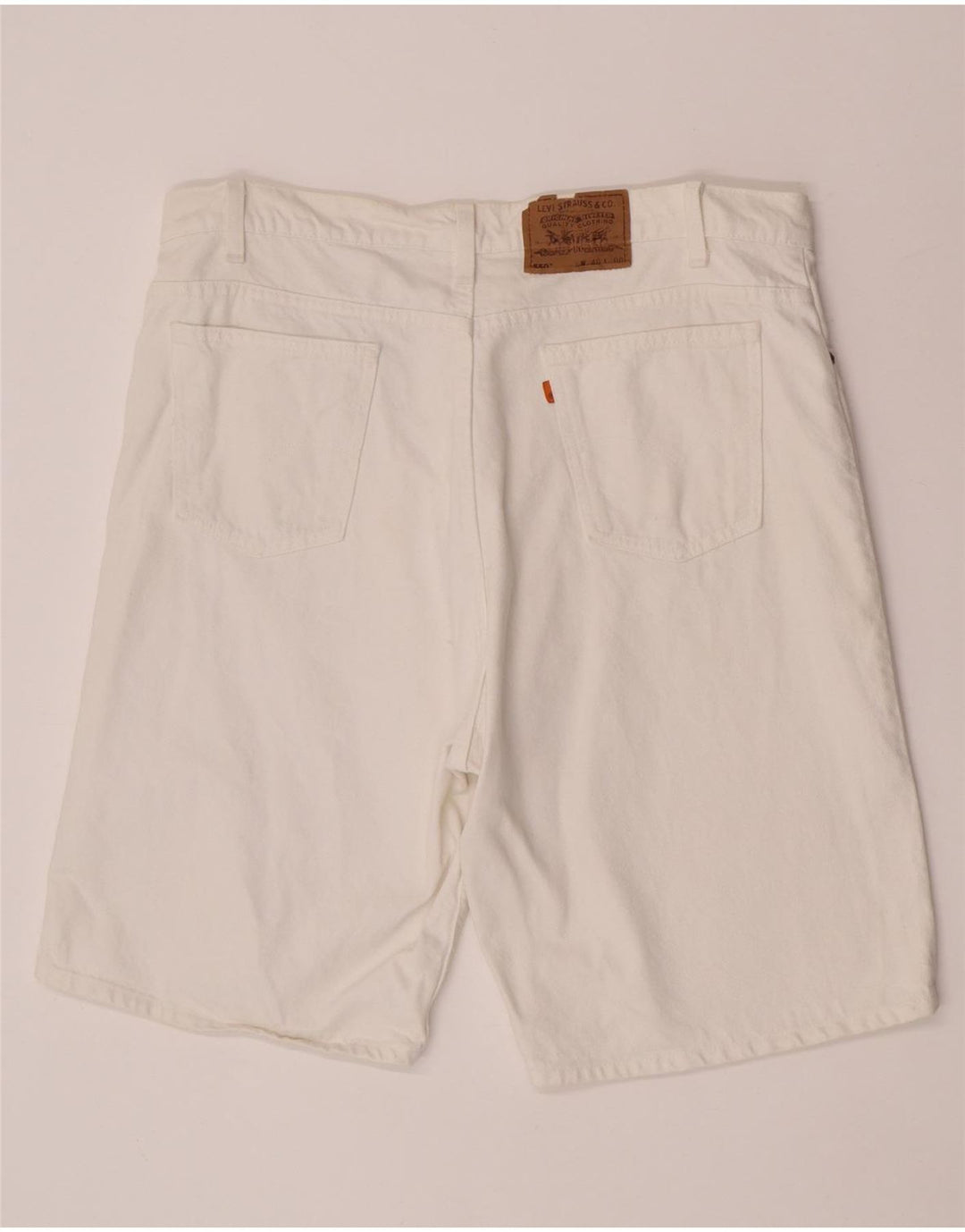 Levi's Herren 550 Denim Shorts W40 XL Weiße Baumwolle