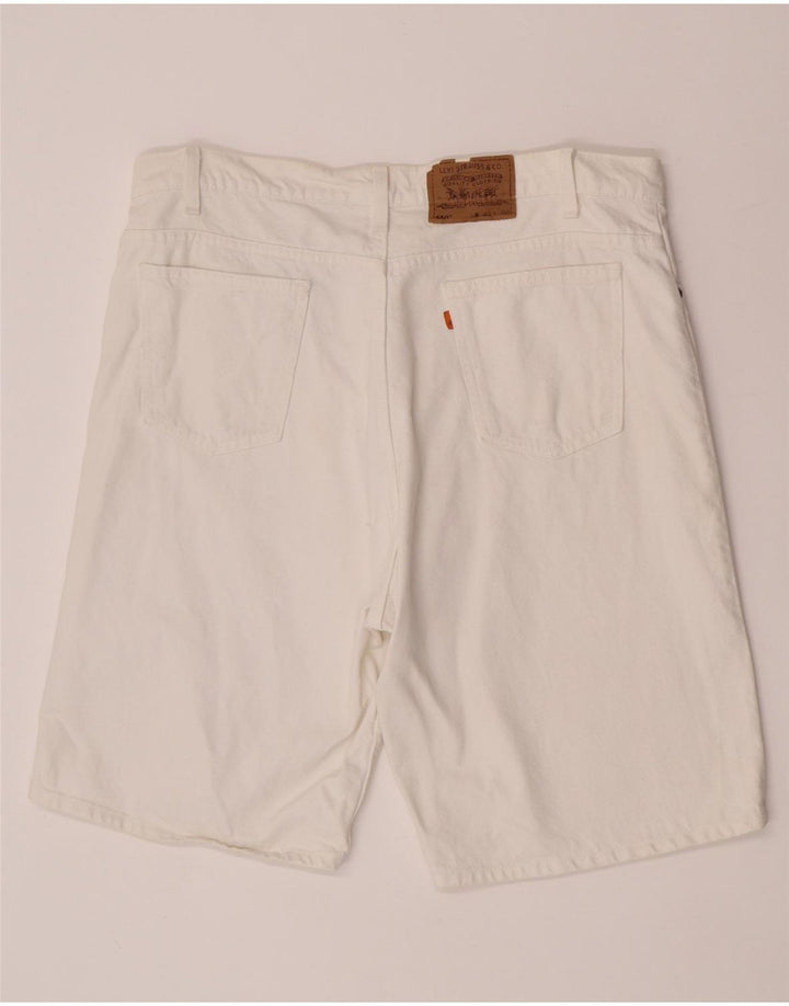 Levi's Herren 550 Denim Shorts W40 XL Weiße Baumwolle