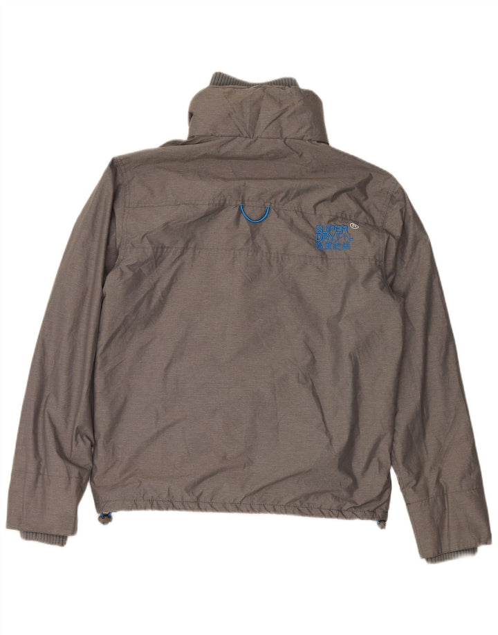SUPERDRY Herren Windcheater Windjacke UK 38 Mittelgraues Nylon