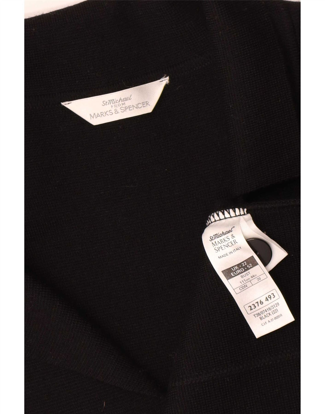 Marks & Spencer Damen Longline-Cardigan-Pullover UK 22 3XL Schwarz