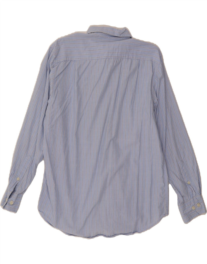 IZOD Mens Shirt Medium Blue Pinstripe Cotton Vintage Izod and Second-Hand Izod from Messina Hembry 