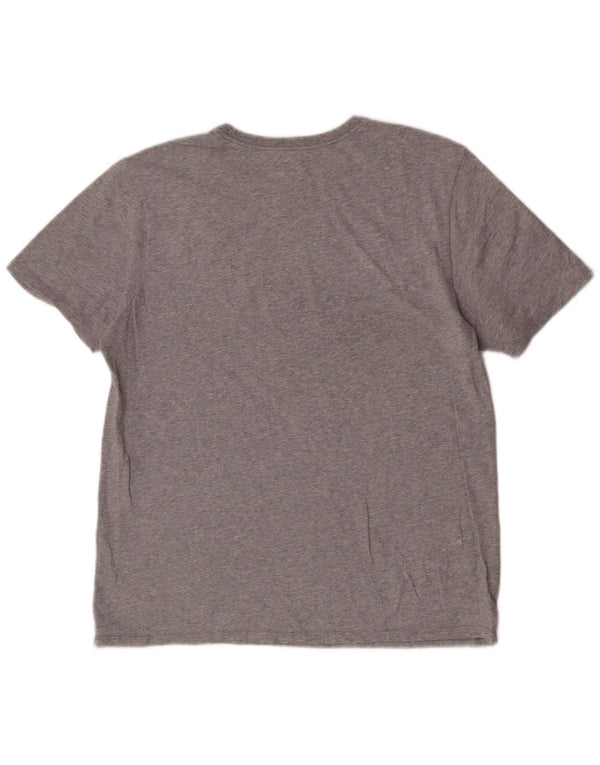 NIKE Herren-T-Shirt mit sportlichem Schnitt und Grafik, XL, grau gefleckte Baumwolle