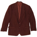 Facis Herren Longline 2-Knopf-Blazerjacke IT 52 XL Burgunderrote Schurwolle