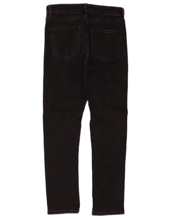 Marks & Spencer Damen Slim Jeans UK 12 Medium W30 L27 Grau Baumwolle