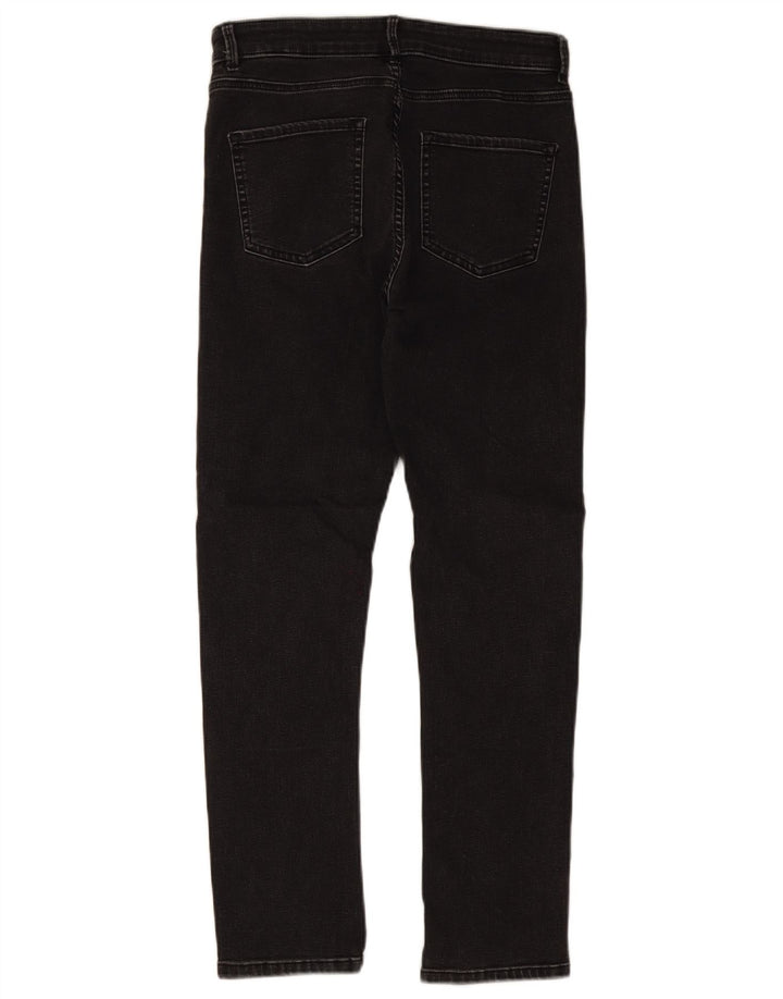 Marks & Spencer Damen Slim Jeans UK 12 Medium W30 L27 Grau Baumwolle