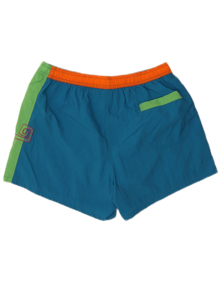 Fila Herren-Badeshorts, groß, blaues Farbblock-Polyester