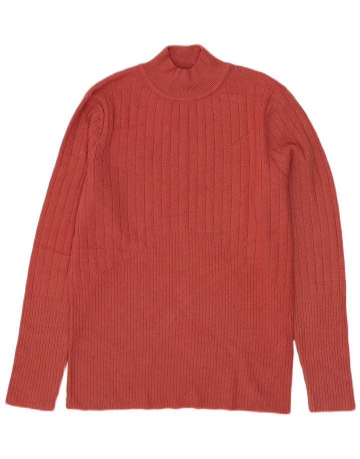 Marks & Spencer Damen Rollkragenpullover Pullover UK 12 Mittelrote Viskose