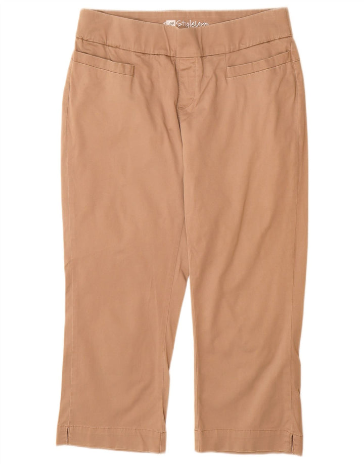 Gerade Capri-Hose für Damen von Lee, US 8, Mittel, W30, L22, Beige, Baumwolle