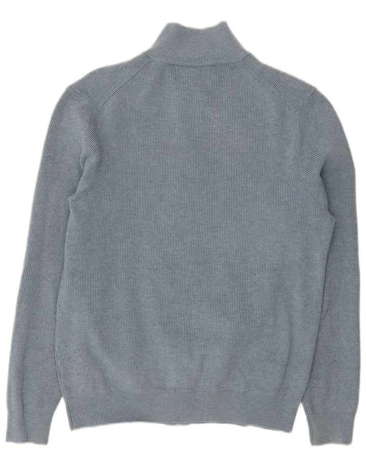 Marks & Spencer Herren-Strickjacke aus mittelblauem Polyester