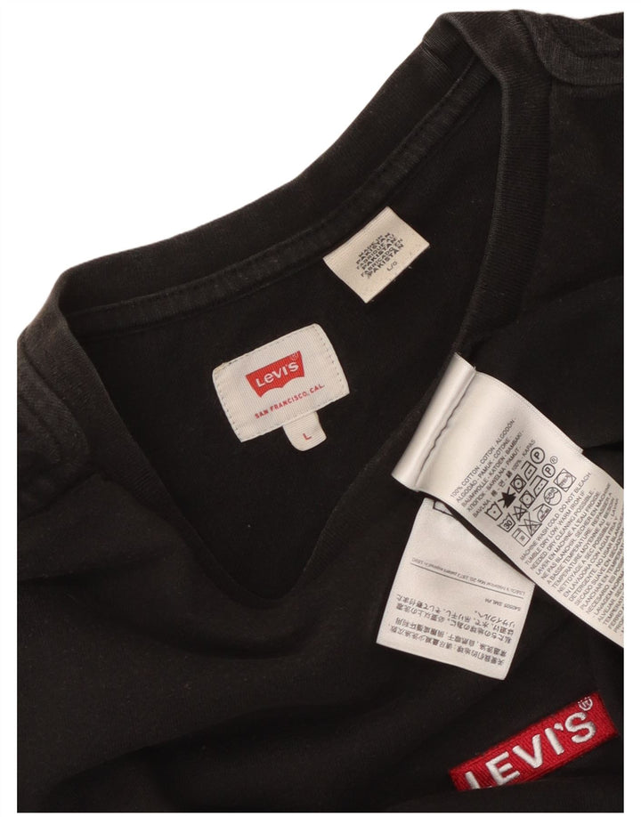 Levi's Herren T-Shirt Top Large Schwarz Baumwolle