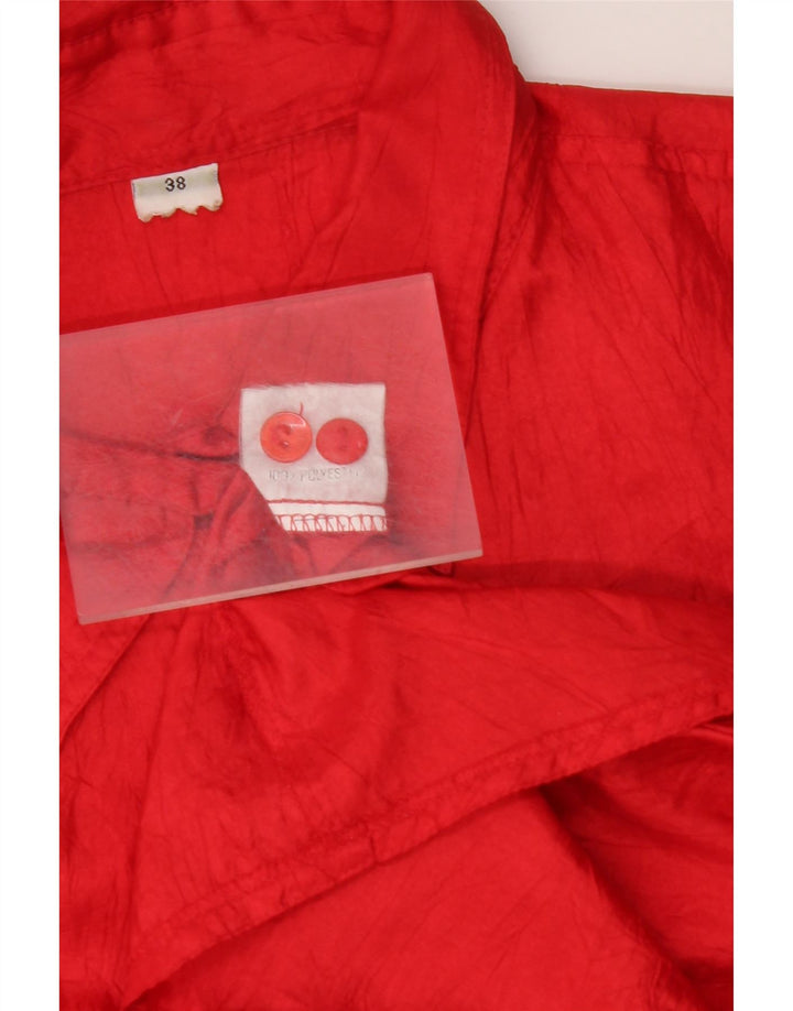 VINTAGE Damen Hemdbluse EU 38 Mittelrotes Polyester