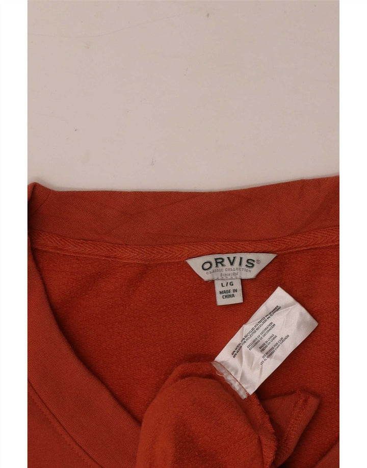 Orvis übergroßer Damen-Sweatshirt-Pullover, Gr. 42, Größe L, Orange, Modal