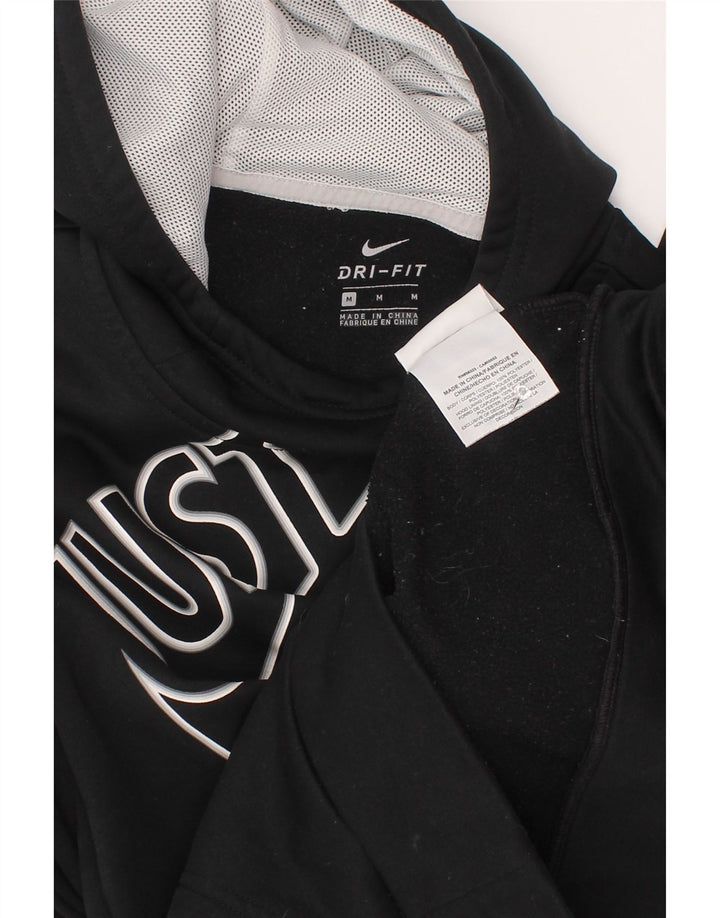 Nike Jungen-Pullover mit grafischem Kapuzenpullover, 10–11 Jahre, mittelgroßes schwarzes Polyester