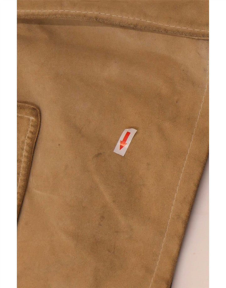 Vintage Herren Wildlederjacke UK 38 Medium Beige Leder