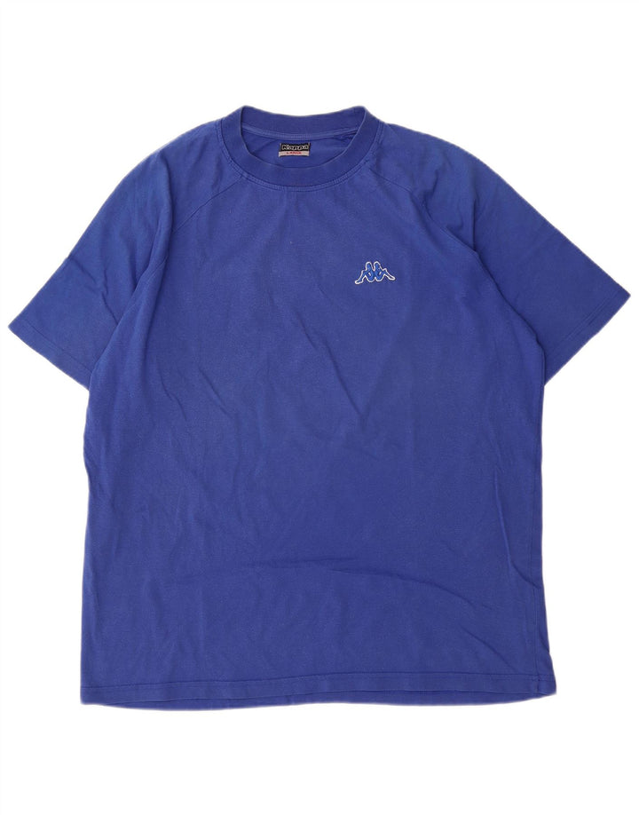 Kappa Herren T-Shirt Top Large Blau Baumwolle
