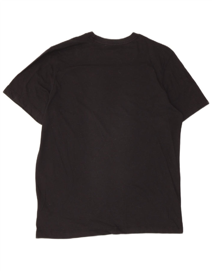 Nike Herren Dri Fit T-Shirt-Oberteil aus mittelschwarzer Baumwolle
