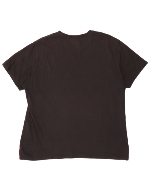 Levi's Damen-T-Shirt mit Grafik, UK 18, XL, schwarze Baumwolle
