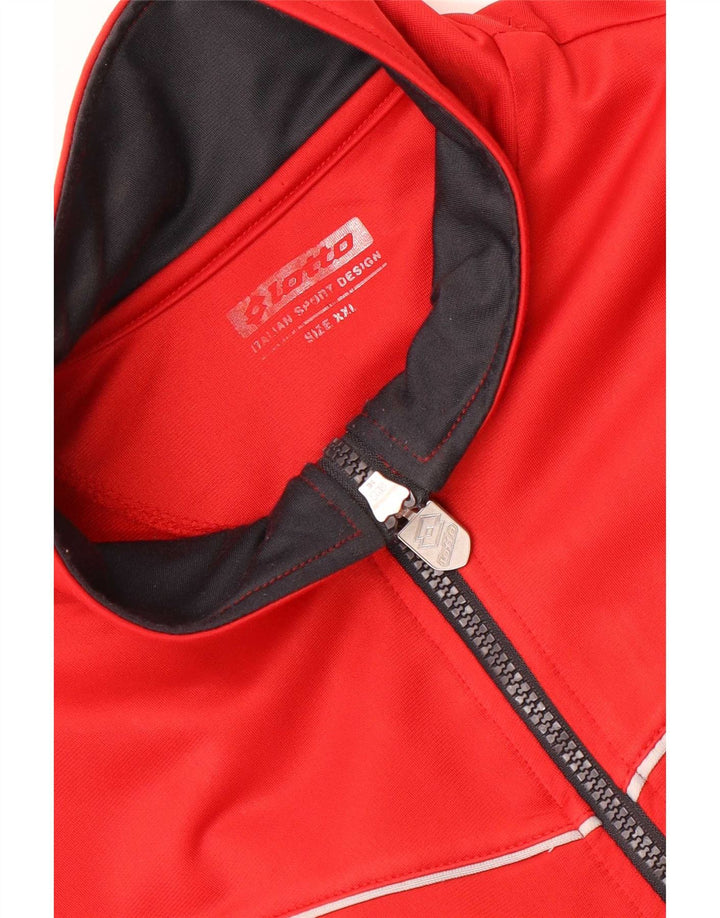Lotto Herren-Trainingsanzugoberteil, Jacke, 2XL, Rot, Farbblock