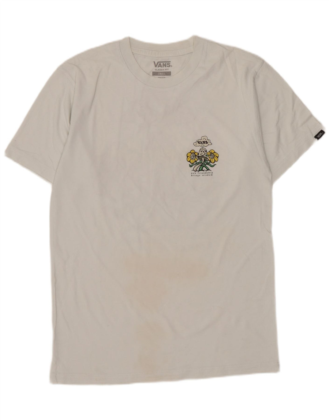 Vans Herren-T-Shirt mit klassischer Passform, Grafik, Größe S, Weiß