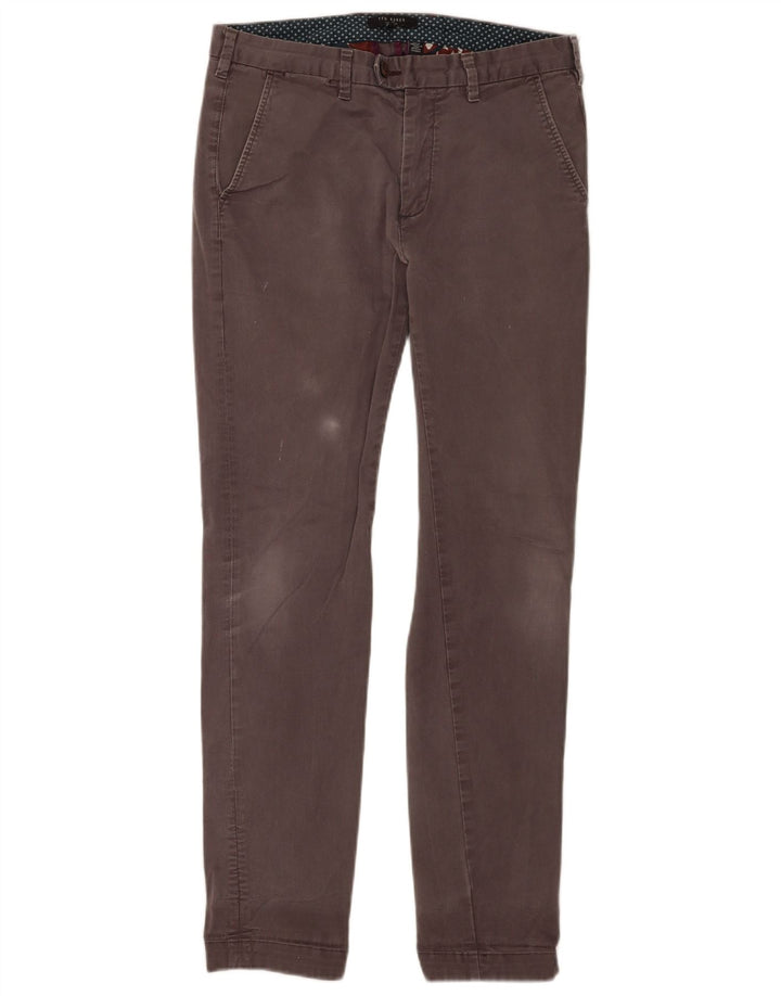 Ted Baker Slim Chino-Hose für Herren, W30 L30, graue Baumwolle