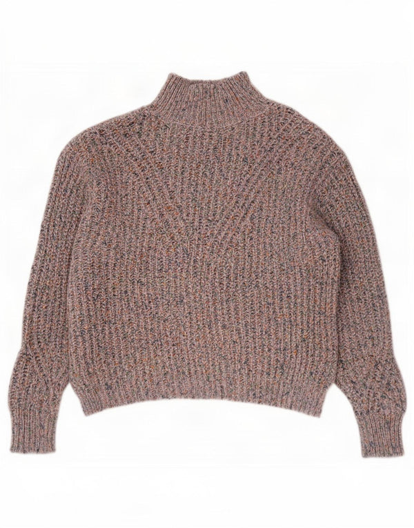 Marks & Spencer Rollkragenpullover für Damen, Gr. 10, Größe S, blau gefleckt