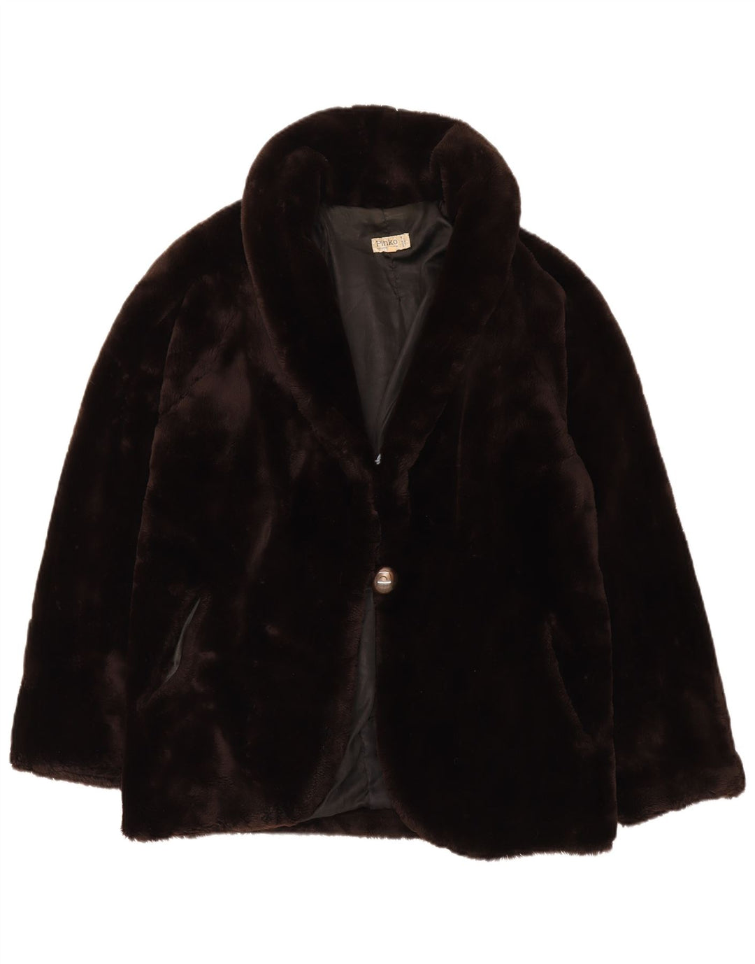 Pinko Damen Kunstfelljacke, Einheitsgröße, Braun