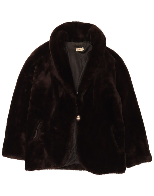 Pinko Damen Kunstfelljacke, Einheitsgröße, Braun