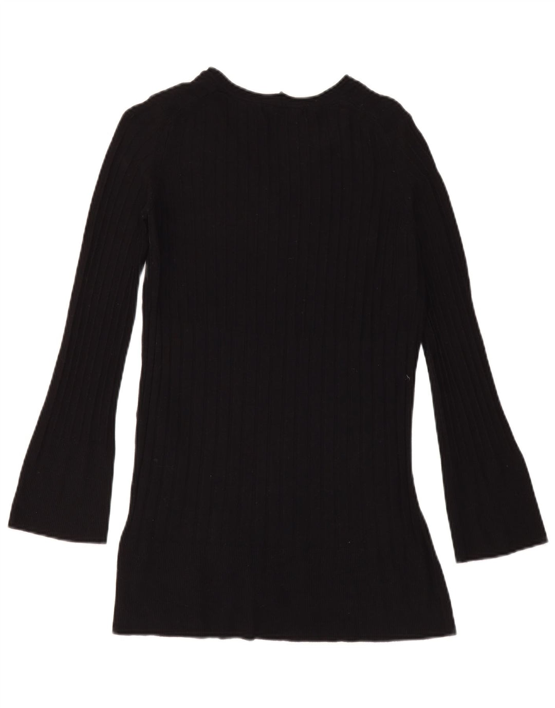 Marks & Spencer Damen-Pullover mit V-Ausschnitt, Gr. 8, Größe S, schwarze Viskose