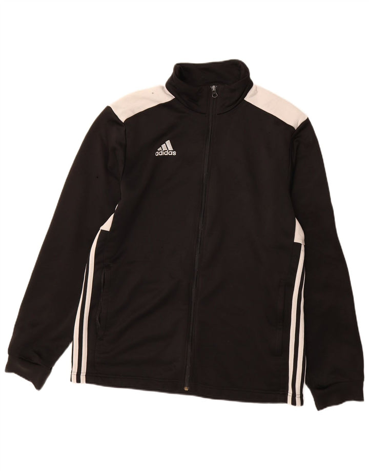 ADIDAS Herren-Trainingsanzug-Top-Jacke, großes schwarzes Farbblock-Polyester