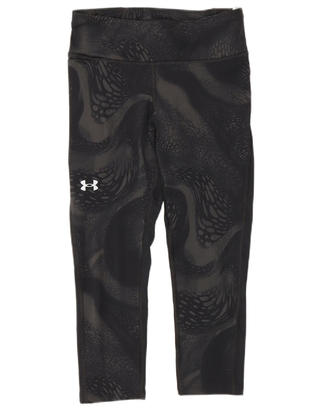 Under Armour Damen-Kompressions-Capri-Leggings, UK 10, Größe S, schwarz, geometrisch