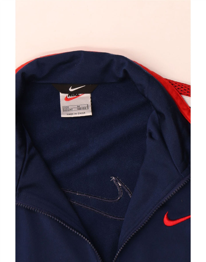 Nike Jungen-Trainingsanzug-Top-Jacke, 10–11 Jahre, mittleres Marineblau, Farbblock