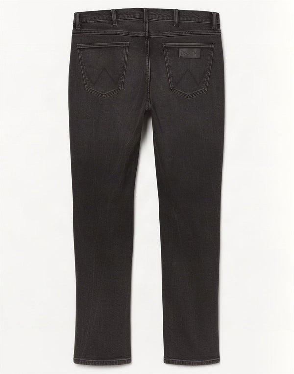 Wrangler Mens Straight Jeans W36 L36 Black Cotton