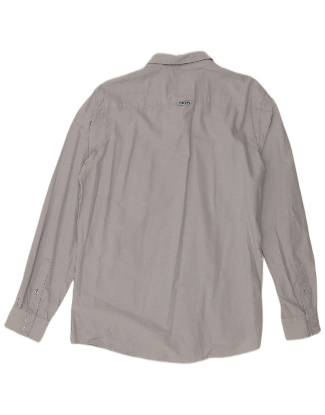 Crew Clothing Herren-Slim-Fit-Hemd aus mittelblauer Baumwolle