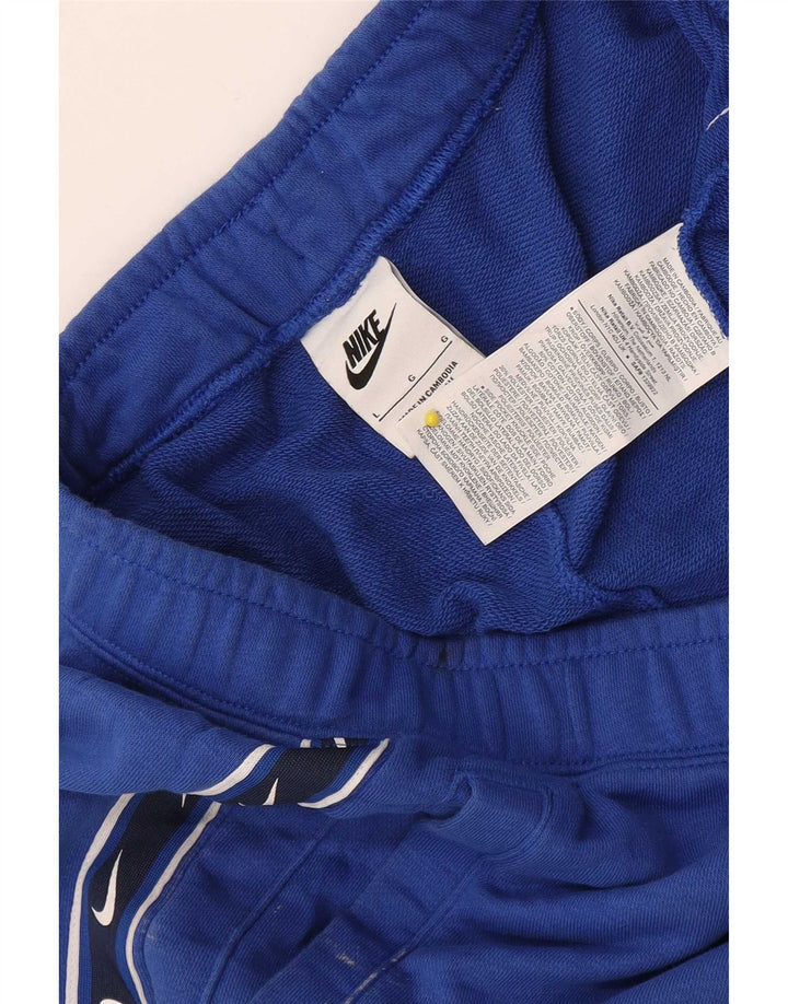 Nike Herren-Sportshorts mit Grafik, groß, aus blauer Colourblock-Baumwolle