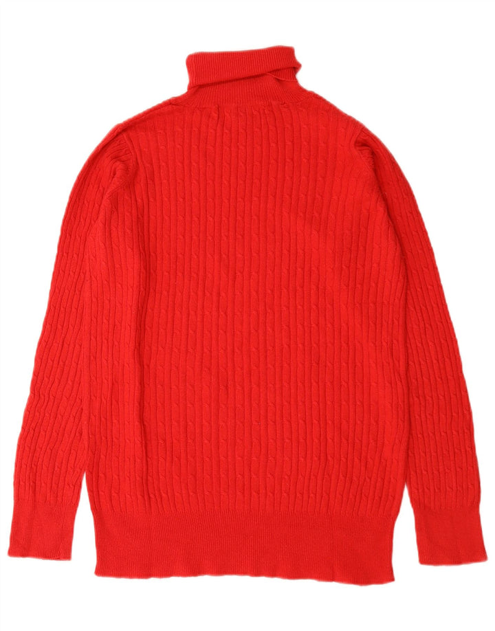 Zara Damen-Pullover mit Rollkragen, Gr. 14, Rot, Größe L