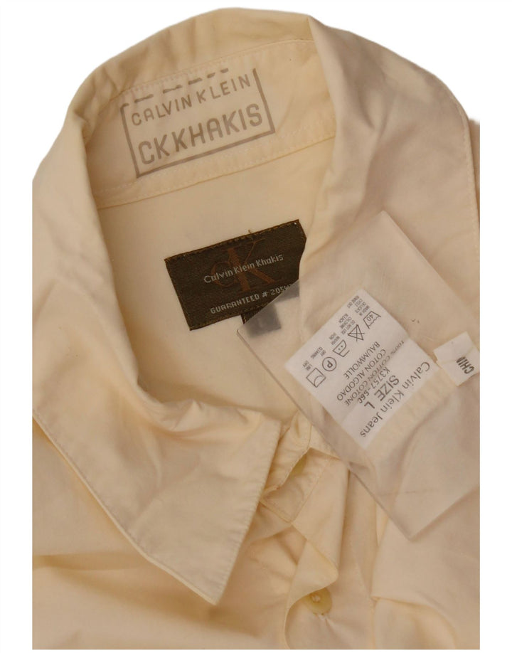 CALVIN KLEIN Herrenhemd Große gelbe Baumwolle