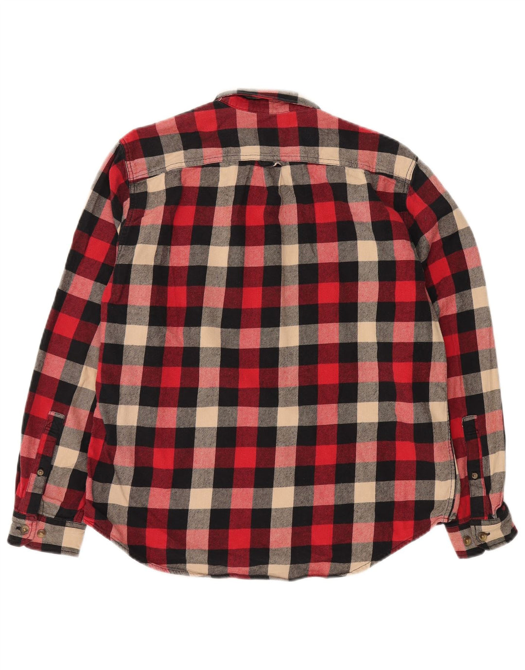 EDDIE BAUER Herren-Flanellhemd, groß, rot kariert, Baumwolle