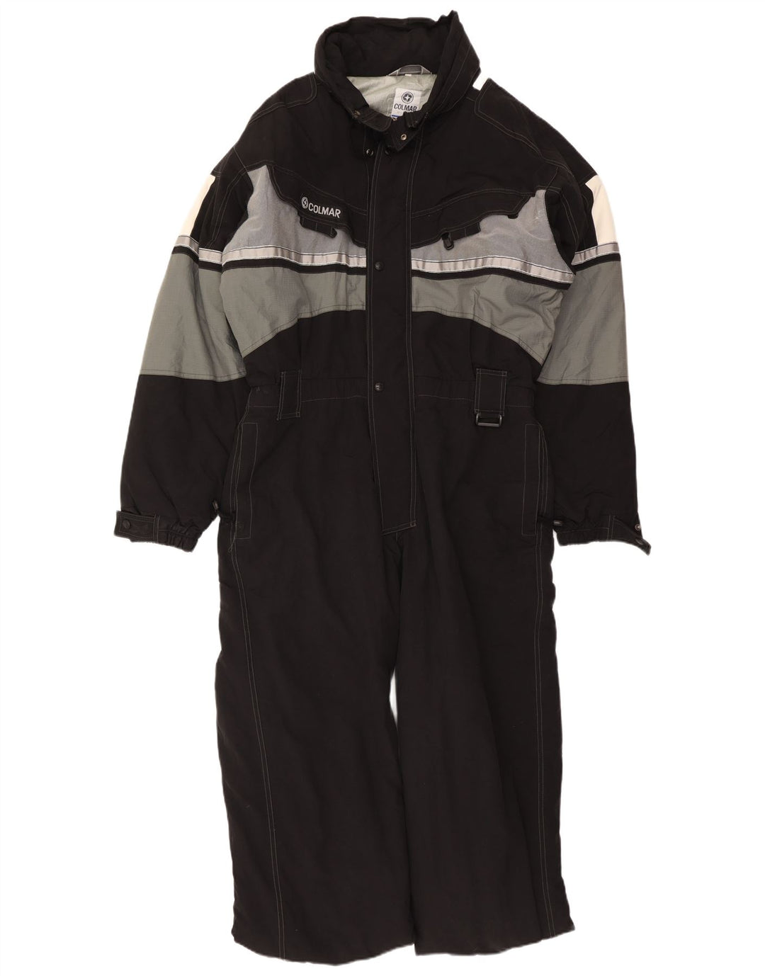 Colmar Herren-Skioverall mit Kapuze, IT 56 XL, schwarzes Colourblock-Polyamid