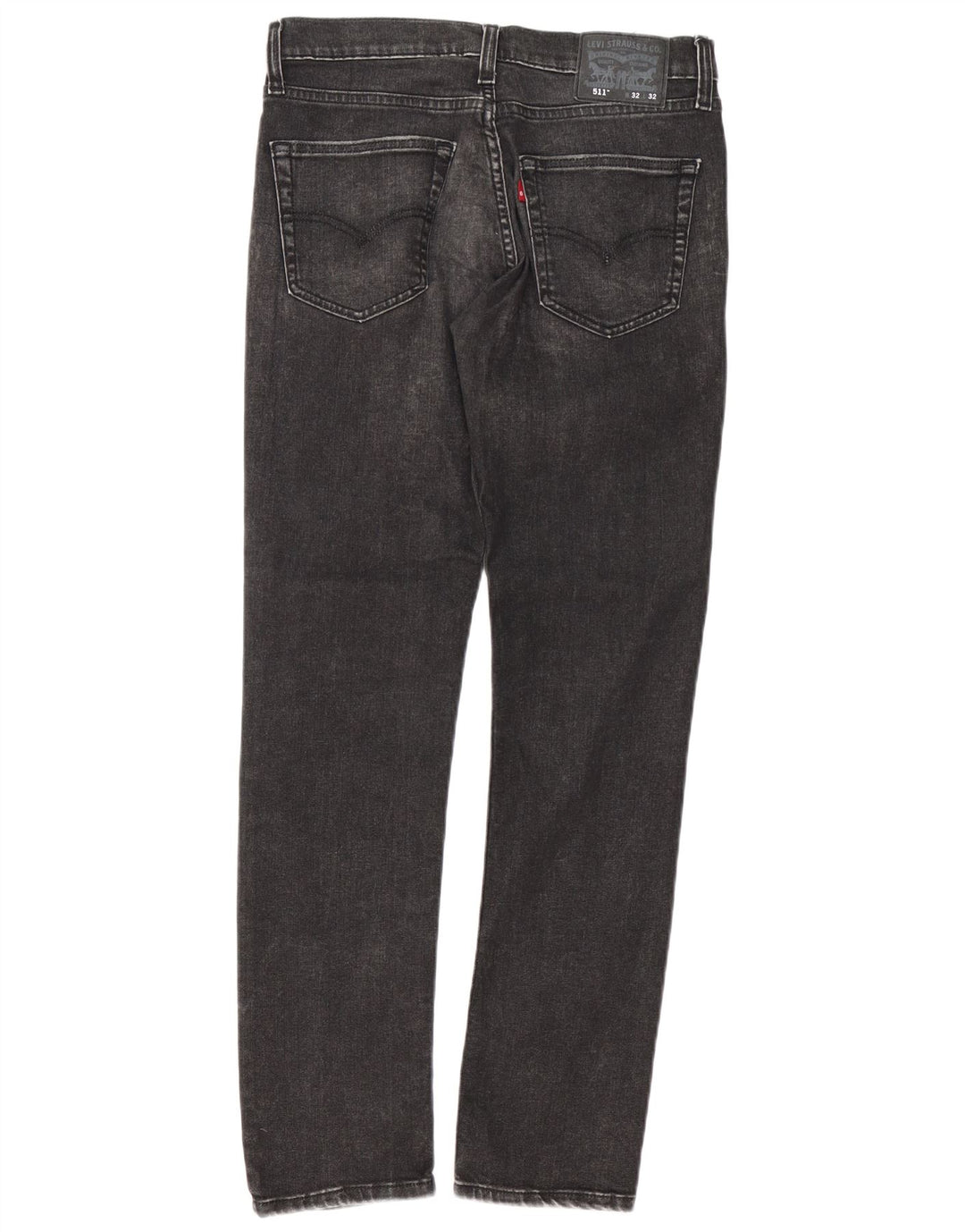 Levi's Herren 511 Slim Jeans W32 L32 schwarze Baumwolle
