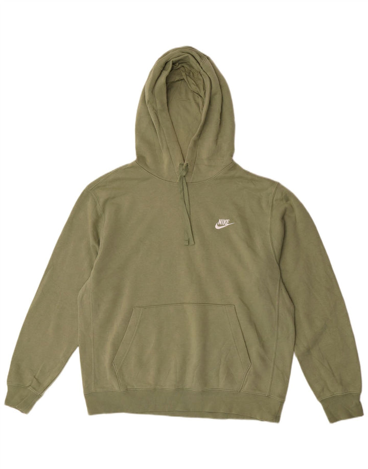 Nike Herren Kapuzenpullover, groß, grüne Baumwolle