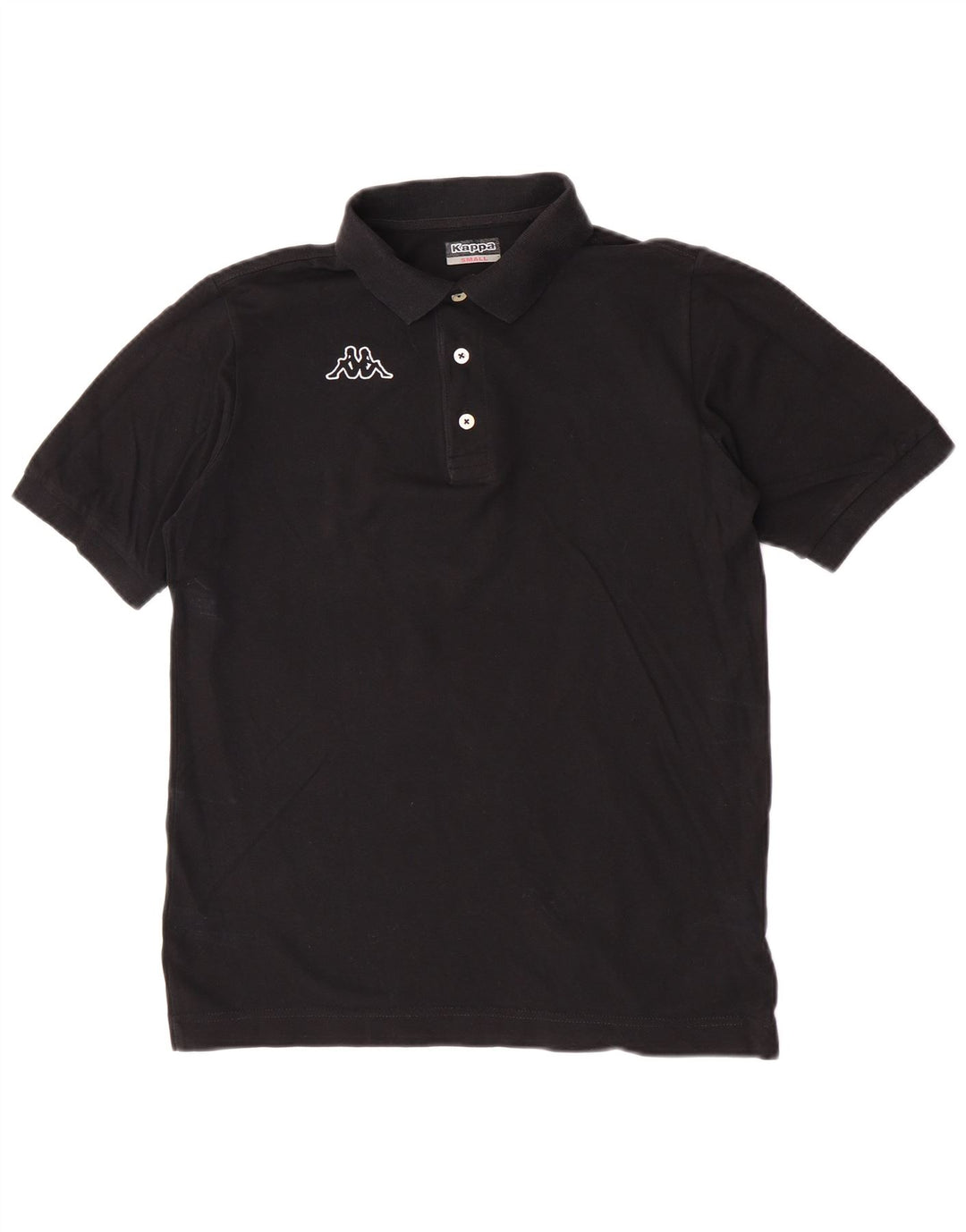 Kappa Herren-Poloshirt mit Grafik, Größe S, schwarze Baumwolle