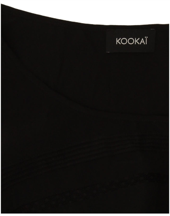 Kookai Langärmliges A-Linien-Kleid für Damen, UK 12, Mittelschwarz