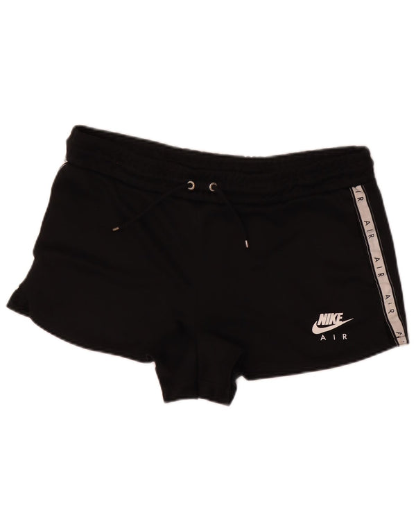 Nike Damen Graphic Sport Shorts UK 14 Mittelschwarzes Colourblock-Polyester