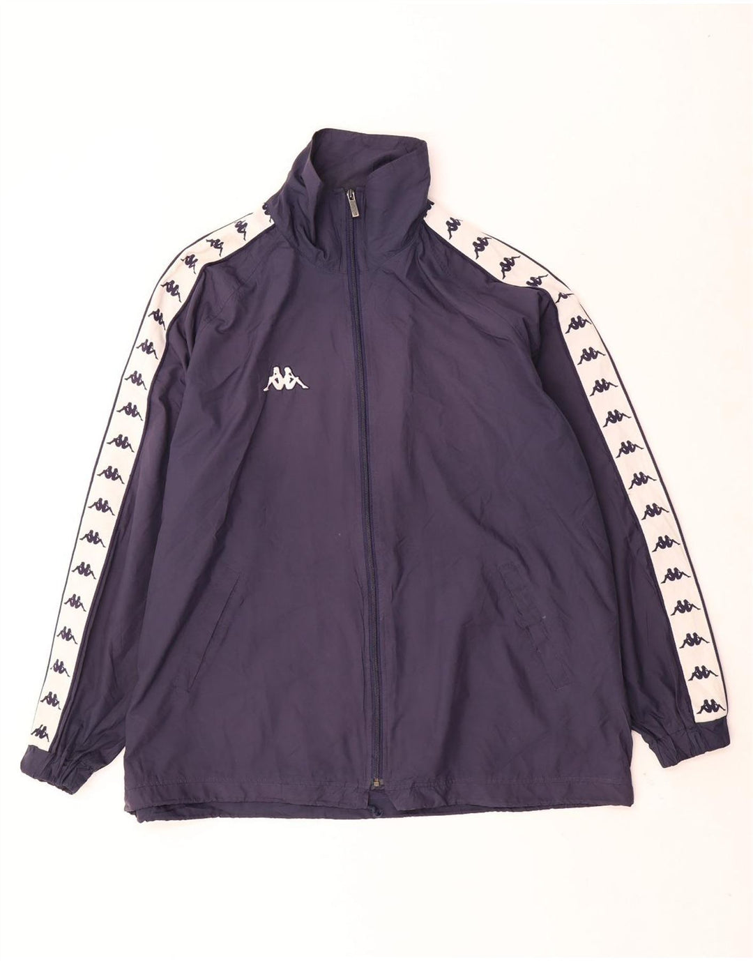 Kappa Herren Regenjacke UK 42 XL Marineblau Colourblock Polyester