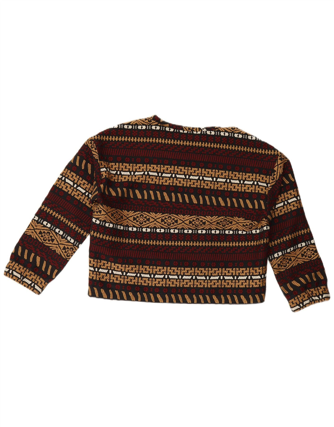Zara Damen-Sweatshirt-Pullover UK 14 Medium Mehrfarbig gestreift Polyester