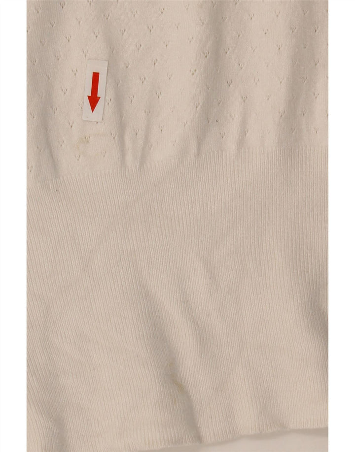 Marks & Spencer Damen-Pullover mit Rundhalsausschnitt, Gr. 14, Mittel, gebrochenes Weiß