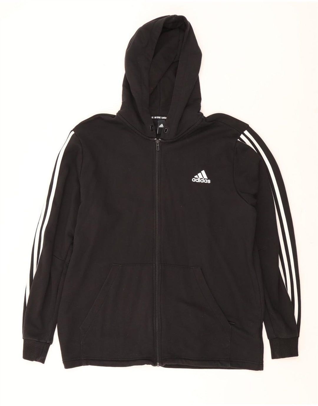 Adidas Herren Zip Hoodie Pullover XL Schwarz Baumwolle