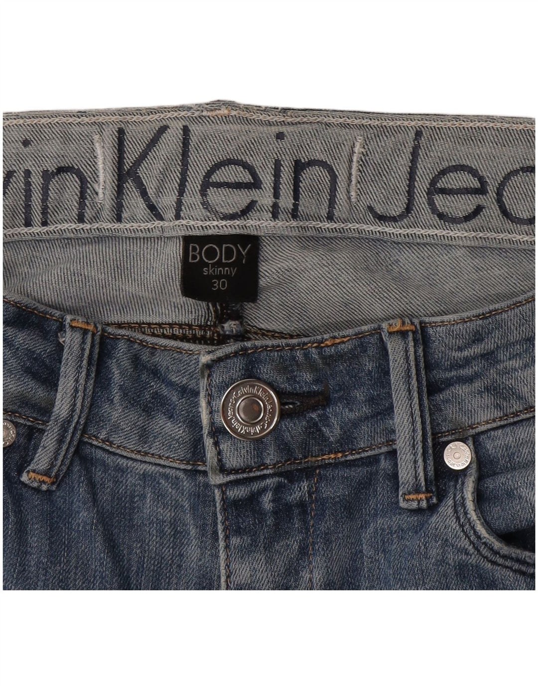 Calvin Klein Damen Skinny Jeans W30 L33 Blau