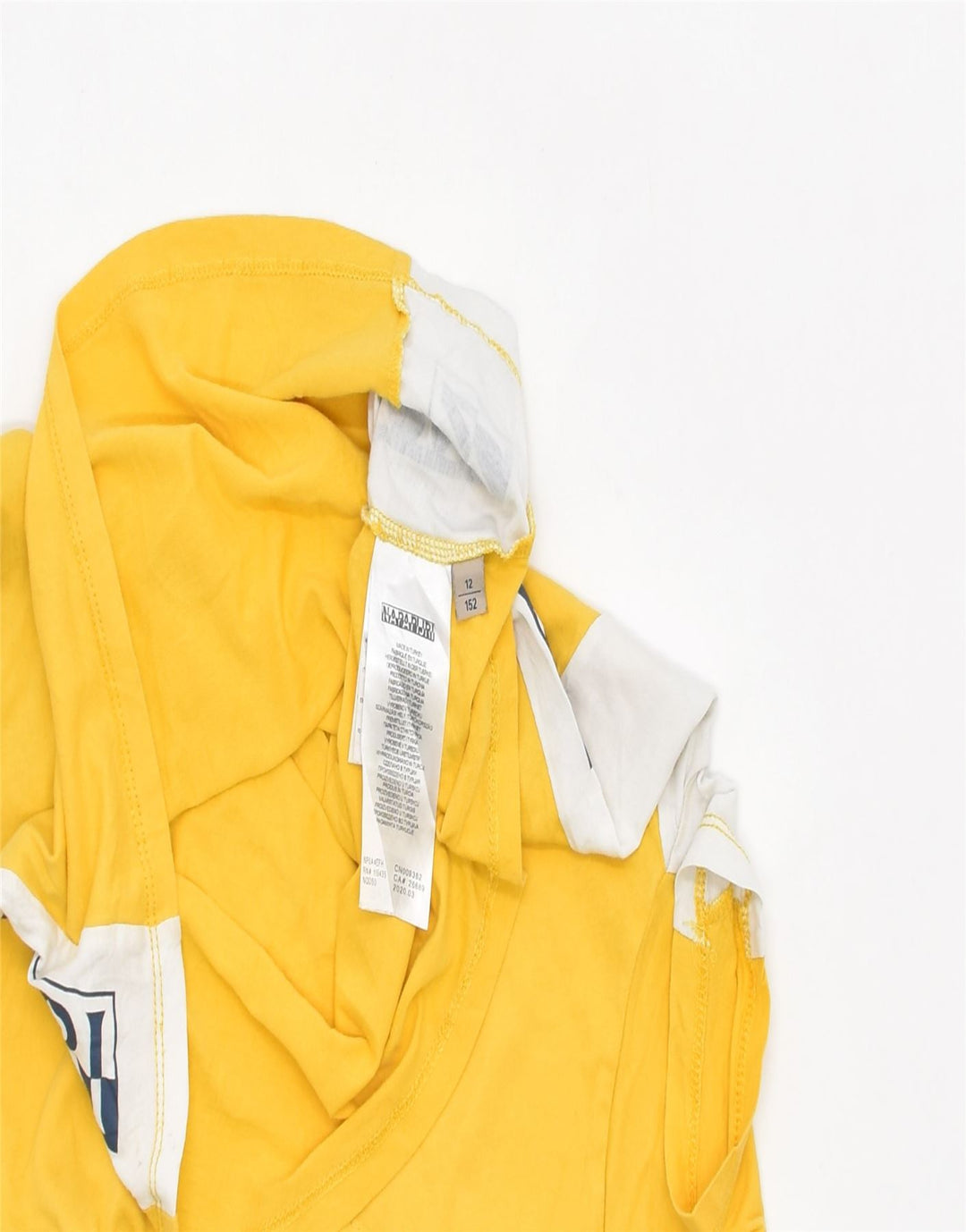 NAPAPIJRI Boys Graphic T-Shirt Top 11-12 Years Yellow Cotton | Vintage | Thrift | Second-Hand | Used Clothing | Messina Hembry 